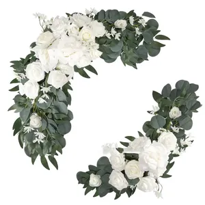 Fiore artificiale decorazione del segno di nozze arco artificiale etichetta del fiore festa celebrazione segni di nozze ornamentali