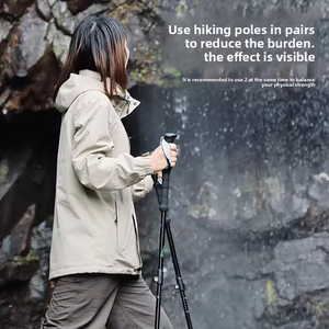 Aluminum Alloy Trekking Pole Telescoping Hiking Climbing Staff Outdoor Camping Mountaineering <b>Walking</b> <b>Stick</b> Drop-Resistant - Product Image 4