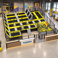 Équipement de parc de trampolines intérieur commercial Vabibo TP094, fosse à mousse pour saut libre, parcours ninja, enfants, FEC 100-500 kg
