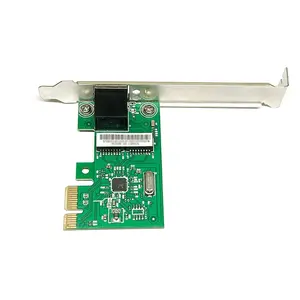 Oferta de fábrica direta, 10m/100m/1000mbps gigabit ethernet pci express, placa de rede rj45 lan adaptador pcie conversor pc desktop, fácil