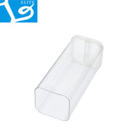 Récipient carré de bonbons d'emballage de tube en plastique PVC transparent et tube carré en PVC transparent