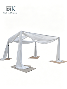 High Quality Square Tent Pipe and Drape Aluminum <b>Standing</b> Curtain System Wedding <b>Backdrop</b> - Product Image 1