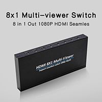 Conmutador HDMI 8x1 Conmutador HDMI Pantalla cuádruple Multivisor HDMI Conmutador sin costuras 4K 1080P con control remoto para TV