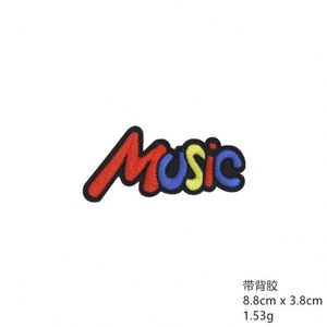 Wholesale Embroidery <b>Iron</b> on Various Shape Musical Instruments Patch for Decoration - Product Image 4