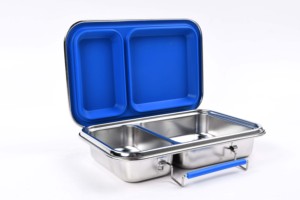 Boîte à lunch en acier inoxydable Aohea 304 fabriquée avec des matériaux de qualité alimentaire avec deux compartiments pratiques à transporter - Product Image 2