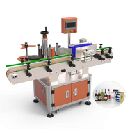 Machine d'étiquetage automatique pour bouteilles en plastique, bouteilles en verre, bocaux, bouteilles rondes, prix de gros