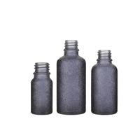 Flacon vide en verre craquelé motif fleur de glace, laqué, pour huiles essentielles, sérums, cosmétiques et parfums – 5ml, 10ml, 20ml, 30ml, 50ml, 100ml