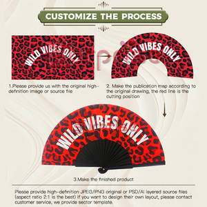 Nhựa Màu Đỏ Tây Ban Nha Người Hâm Mộ Cho Wed In Bằng Gỗ Gấp Tay <span class=keywords><strong>Fan</strong></span> Tùy Chỉnh Với <span class=keywords><strong>Fan</strong></span> Logo - Product Image 3