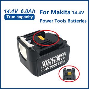 Batería de Iones de Litio de 14.4V y 6.0Ah para Herramientas Eléctricas <span class=keywords><strong>Makita</strong></span>, Taladros Inalámbricos, Reemplazo para BL1430 BL1440 BL1450 BL1460 - Product Image 3