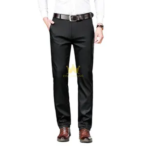 Yüksek kaliteli yaz nefes ince erkek chino pantolon, pürüzsüz kırışıklık dayanıklı, özelleştirme destekleyen
