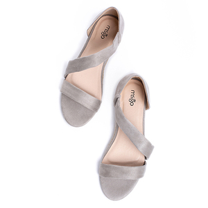 Il best seller lady punta tonda <span class=keywords><strong>tacco</strong></span> <span class=keywords><strong>basso</strong></span> microfibra vamp back counter slip su comode <span class=keywords><strong>scarpe</strong></span> con zeppa sandalo - Product Image 3