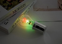 Ampoule LED E27 personnalisable pour décorations de Noël, ampoule à filament LED en forme de fleurs, ampoule PET, veilleuse, rechargeable par USB