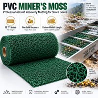 Tapis de récupération d'or en PVC pour mineurs, 12mm 15mm, pour la récupération de l'or fin dans les cannelles de lavage