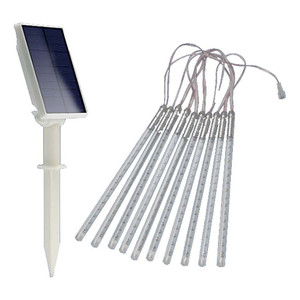 Energia solare colorata impermeabile albero LED goccia meteorite pioggia 8 tubi all'aperto giardino decorazione di natale luce - Product Image 2