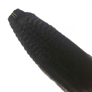 Extensiones de Cabello con Clip ISWEET Kinky Light Yaki, Cabello Humano Virgen Malayo - Product Image 4