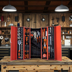 85-Mảnh Tay Carbon Thép OEM Tự Động & Máy Sửa Chữa Công Cụ Thiết Lập Ba Lớp Có Thể Gập Lại Ratchet Cờ Lê Kết Hợp Với Trường Hợp Khó Khăn - Product Image 5