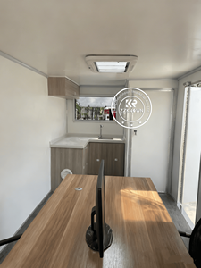 Remolque <span class=keywords><strong>de</strong></span> Oficina Móvil para Construcción, Contenedor con 4 Ruedas, Remolque <span class=keywords><strong>de</strong></span> Oficina para Sitio <span class=keywords><strong>de</strong></span> <span class=keywords><strong>Trabajo</strong></span> al Aire Libre con Baño, Remolque <span class=keywords><strong>de</strong></span> Oficina Portátil - Product Image 2