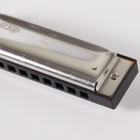 EASTTOP T10-3 10-Hole Silver Brass Blues Harmonica Diatonic Musical Instrument for Beginners