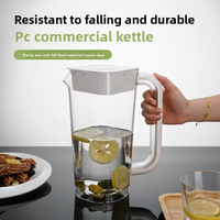 Nouvelle pichet à eau en plastique transparent populaire, design intelligent, facile à nettoyer, incassable, capacité de 2 à 3 L, style moderne et simple, alimentaire