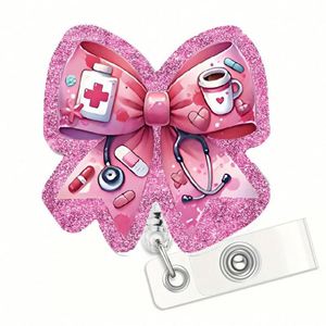 Porte-clés PVC Série Médicale Cœur Scintillant en Acrylique, Porte-badge Infirmière/Médecin, Clip Scrub Life, Accessoires Infirmiers - Vente Chaude - Product Image 2