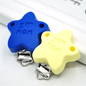 Handmade Tùy Chỉnh Chuỗi Phụ Kiện Silicone Phẳng Đen Kim Loại Núm Vú <span class=keywords><strong>Clip</strong></span> - Product Image 3