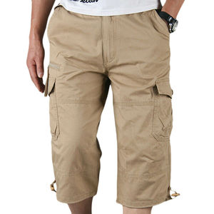 Pantalones Cortos de Trabajo para Hombre, con Múltiples Bolsillos, Estilo Cargo, de Verano, Hechos de Algodón en Pakistán - Product Image 1