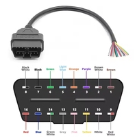 16-Pin OBD2-II Stecker auf offenes Kabelende Diagnose-Verlängerungskabel Pigtail für DIY