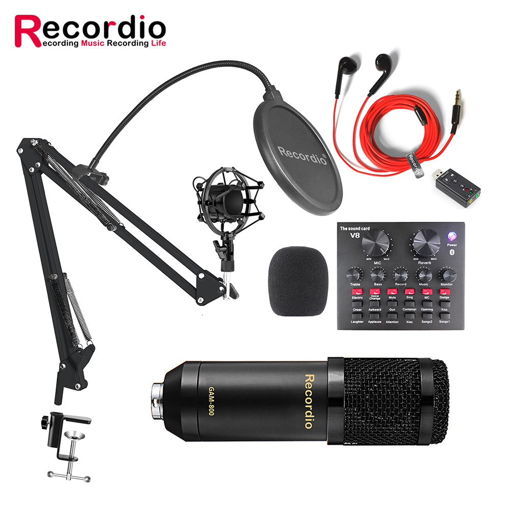 GAM-800Wコンデンサーマイクbm 800エコーキャンセルマイク携帯