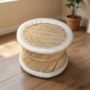 Fabricant en gros en Inde, ensemble de meubles traditionnels en bambou personnalisés, revêtement amovible en velours pour chambre à coucher et appartement - Product Image 3