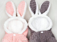 Vêtements d'hiver pour chiens Vêtements de lapin en velours épais Vêtements chauds pour petits chiens et chiots