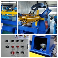 Dérouleur hydraulique automatique de bobines d'acier 10 tonnes / Dérouleur et enrouleur d'acier, Machine de déroulage haute vitesse pour ligne de profilage