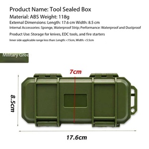 DFK01 Waterproof Dustproof Hard EDC Storage Box ABS Protective Tool Carry Case Custom Foam Interior For Outdoor <b>Knives</b> - Product Image 2