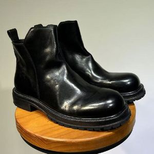 รองเท้าบูทเชลซีหนัง Marpich สำหรับฤดูหนาว สวมใส่สบาย ระดับกลางน่อง โครงสร้าง Goodyear Welt พื้นหนา กันลื่น แบบสวม - Product Image 3