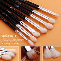 Ensemble de pinceaux de maquillage en cheveux synthétiques végétaliens de luxe de haute qualité fond de teint de beauté pinceaux de marque privée personnalisables