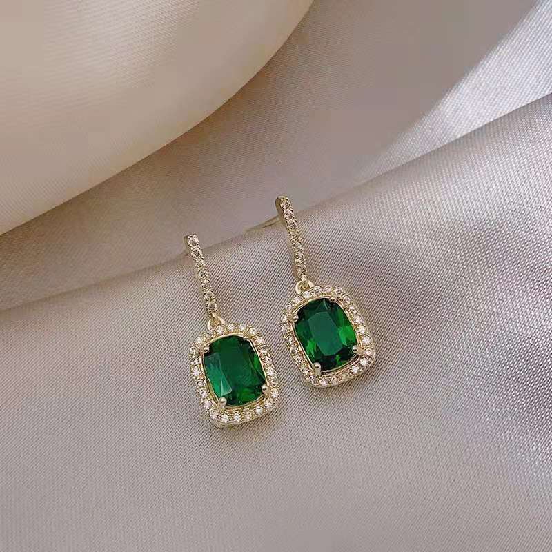 Orecchini A Goccia Giada E Foglia Bambù Placcati Oro 18K - Fatto A Mano Dream Shop - Foto 2