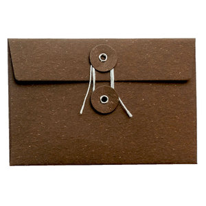 Sobre de Regalo Personalizable de Papel Kraft Blanco Estilo Ejecutivo con Cierre de Cordón para Archivos de Oficina, Tarjetas Postales y Carteras - Product Image 4