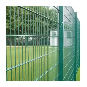 Hot Dip Galvanized Or Green Vinyl Coated High Security 868 Double Wire Fence For Factory