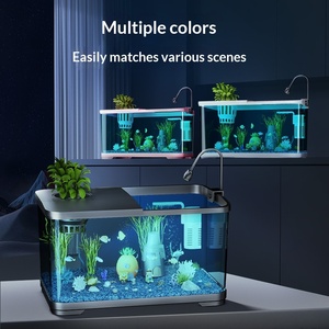 Filtro per <span class=keywords><strong>Acquario</strong></span> con Generazione di Ossigeno Tutto-<span class=keywords><strong>in</strong></span>-Uno, Rettangolare <span class=keywords><strong>in</strong></span> ABS Acrilico, Design Cartoon, Paesaggio Ecologico con Piante d'Acqua <span class=keywords><strong>Dolce</strong></span>, 60L Piccolo - Product Image 3