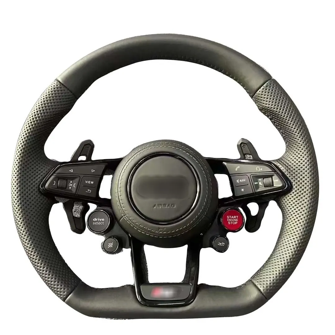 Leather/Carbon fiber/led Steering Wheel Upgrade Fit for Audi RS RS3 RS5 RS7 A3 A4 A5 A6 A7 S3 S5 Q5 Q7 TT TTs R8