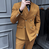 Costume Trois Pièces Floral sur Mesure Élégant pour Homme, Affaires, Cérémonie ou Mariage, Coupe Slim avec Revers - Fournisseur