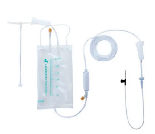 Hospital Disposable Medical IV giving infusion set Iv Intravenous Infusion Set with bag