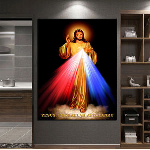 Il y a de la lumière derrière la série Religion de jésus, des images d'art mural et des affiches pour la décoration de la maison, caudro, décoration du salon - Product Image 2