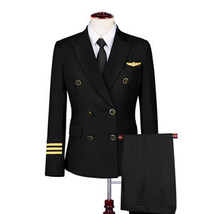 Prezzo di fabbrica set di uniformi per piloti di linea personalizzati Costume da capitano uomo donna uniforme per <span class=keywords><strong>pilota</strong></span> di linea - Product Image 3