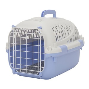 Cage de transport portable pour chat en plastique jaune crème avec grilles de ventilation pour les voyages et l'utilisation en voiture - Product Image 5