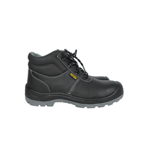 Chaussures de sécurité mi-montantes à embout d'acier, antidérapantes et anti-perforation, pour la construction et les travailleurs forestiers, unisexe, tige en cuir Nubuck