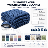 Couverture lestée douce double face personnalisée OEM ODM, couverture sensorielle lourde pour le lit et le sommeil
