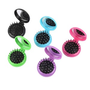 Biểu Tượng Tùy Chỉnh Rắn Màu Mini Có Thể Gập Lại Gương Với Bàn Chải Tóc Du Lịch Cầm Tay Nhựa Gương Cho Trẻ Em - Product Image 5