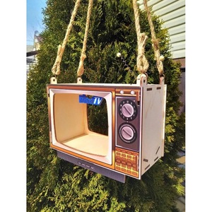 ที่ให้อาหารนก BirdTv แบบแขวนไม้ ขนาดกลาง สำหรับสวน ลานบ้าน ให้อาหารนกป่า - Product Image 4