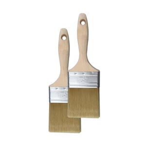 Pinceau mural plat Sanfine, outils de quincaillerie, manche en hêtre, pinceau à peinture pour murs et maisons, pinceaux de <span class=keywords><strong>peintre</strong></span>, pinceaux de finition DIY, différents types de pinceaux - Product Image 1