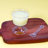 Gobelet à dessert mini transparent en PS de 3,21 oz avec couvercle, respectueux de l'environnement, non toxique, pour mousse, gâteau, sundae